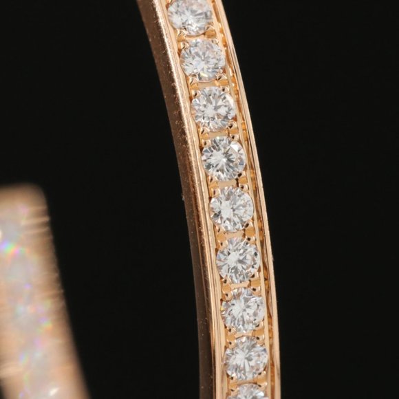 Cartier 18K 2.25 CTW Diamond Inside-Out Hoop Earrings - Picture 5 of 9